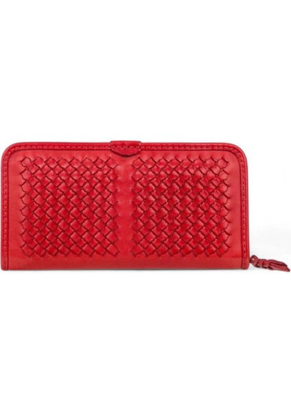 Unisex El Yapımı Çok Bölmeli Fermuar Kapamalı Saç Örgü Hakiki Deri Cüzdan Hota modelleri