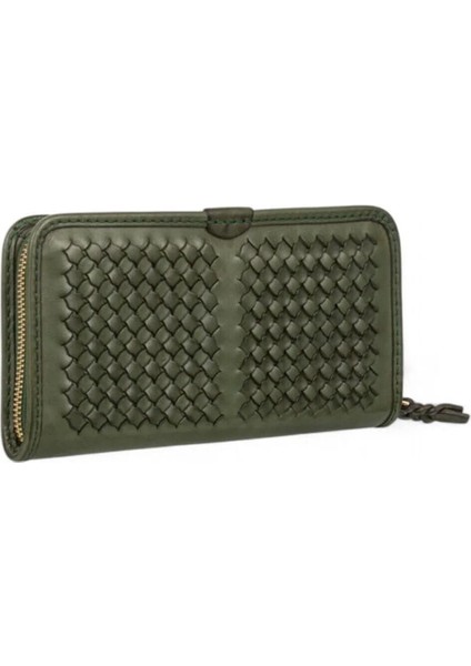 Unisex El Yapımı Çok Bölmeli Fermuar Kapamalı Saç Örgü Hakiki Deri Cüzdan Hota modelleri