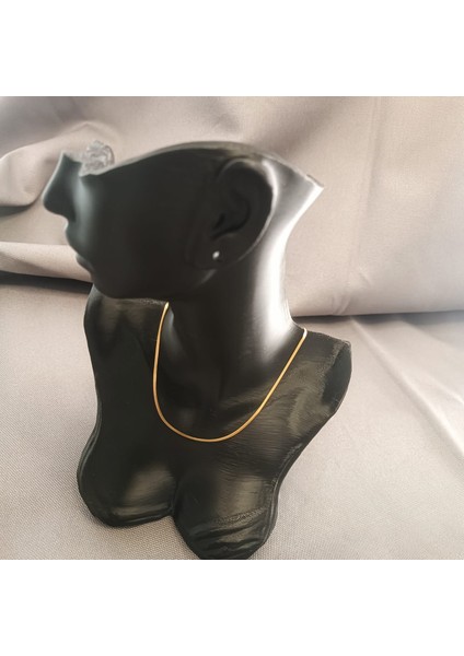 Italyan Ezme Zincir Kolye Gold Renk 316L Çelik
