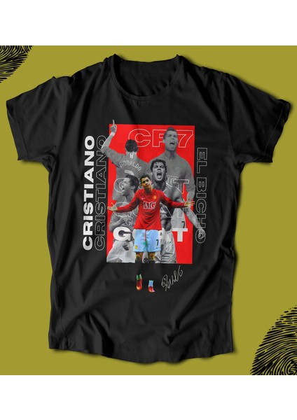 'cristiano Ronaldo - Futbol Series' Baskılı 'regular-Fit' Unisex Tişört