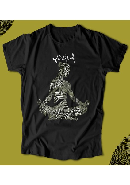 'yoga - Girl‘ Baskılı 'regular-Fit' Unisex Tişört