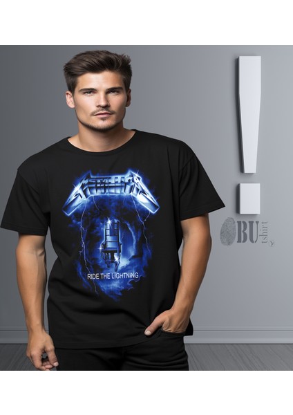 ' Metallica - Ride The Lightning' Baskılı 'regular-Fit' Unisex Tişört modelleri
