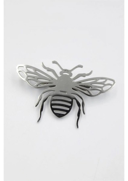 Ieg Çelik Arı Broş - Gümüş
