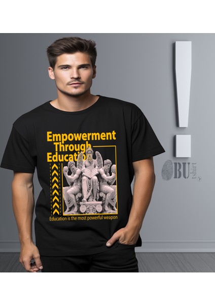 'antik Yunan - Education Is Power‘ Baskılı 'regular-Fit' Unisex Tişört fiyatları