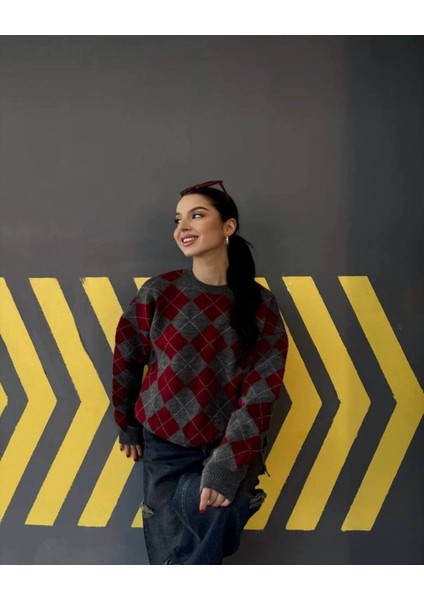 Baklava Desenli Triko Kazak fiyatları