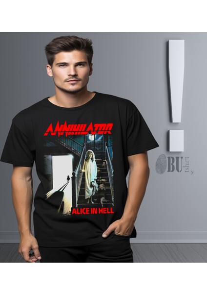 'annihilator - Alice In Hell' Baskılı 'regular-Fit' Unisex Tişört modelleri