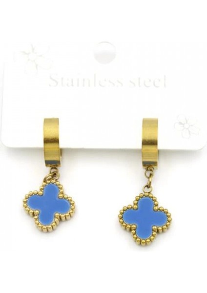 Ieg Vc Yonca Halka Küpe - Mavi