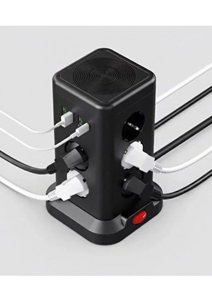 Wp711 Akım Korumalı Priz Kablosuz Şarj İstasyonu 11x Soket 3x Usb 1xtype-c Kablolu Grup Priz modelleri