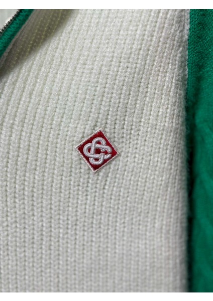 Csbl Örgü Kol Detaylı Yarım Fermuarlı Erkek Triko Kazak - Yüksek Kalite - Özel Seri Ürün indirimleri