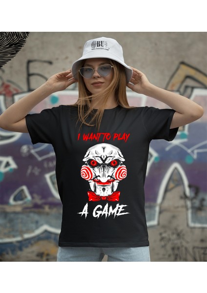 'testere Film - Saw - I Want To Play A Game‘ Baskılı 'regular-Fit' Unisex Tişört fiyatları