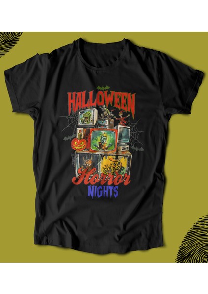 'halloween - Cadılar Bayramı - Korku Gecesi‘ Baskılı 'regular-Fit' Unisex Tişört