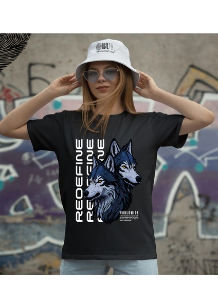 ' Wolf - Redefine - Kurt' Baskılı 'regular-Fit' Unisex Tişört fiyatları