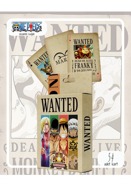 Anime One Piece Iskambil Kartı - Poker Kartı Marine