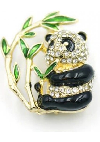 Ieg Panda Broş - Siyah fiyatları