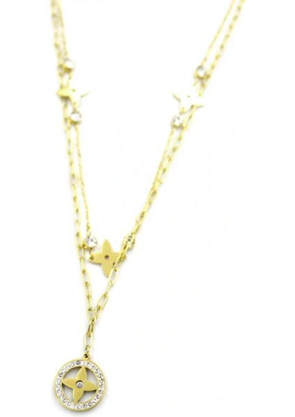 Ieg Vc Yonca Kolye - Altın