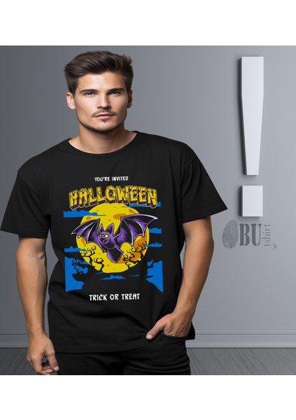 ' Halloween - Cadılar Bayramı - Trick Or Treat ‘ Baskılı 'regular-Fit' Unisex Tişört modelleri