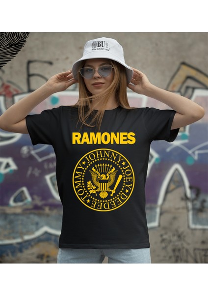 'ramones - Rock Band - Logo‘ Baskılı 'regular-Fit' Unisex Tişört fiyatları