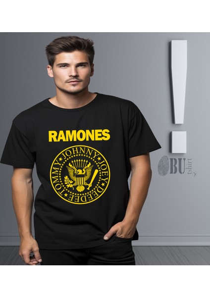 'ramones - Rock Band - Logo‘ Baskılı 'regular-Fit' Unisex Tişört modelleri