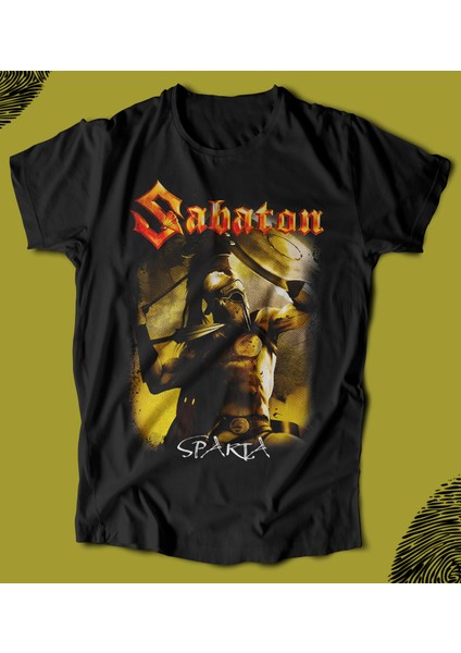 'sabaton - Sparta' Baskılı 'regular-Fit' Unisex Tişört