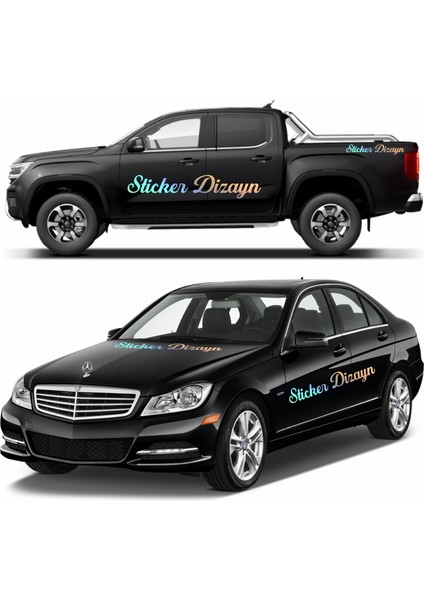 Kişiye Özel Yazı - 2 Adet Isim Soyisim - Araba - Oto - Araç -Motosiklet - Karavan Sticker Etiket 00097 fiyatları