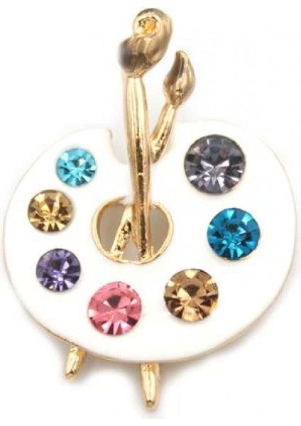 Ieg Palet Broş - Beyaz