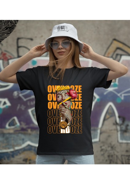 'streetwear - Overdoze Girl‘ Baskılı 'regular-Fit' Unisex Tişört fiyatları
