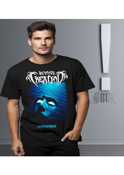 'beyond Creation - Algorythm' Baskılı 'regular-Fit' Unisex Tişört modelleri