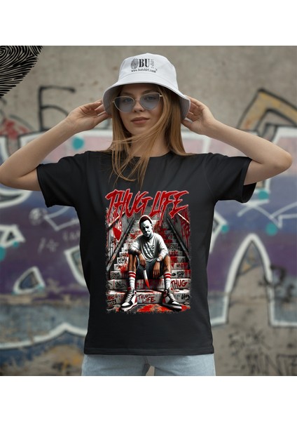 'thug Life - Jason - Halloween‘ Baskılı 'regular-Fit' Unisex Tişört fiyatları