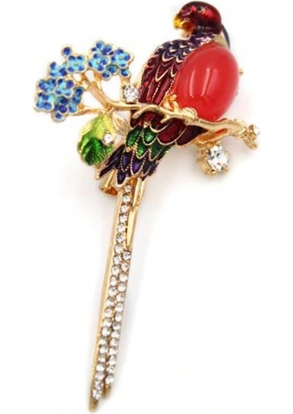 Ieg Kuş Broş - Kırmızı