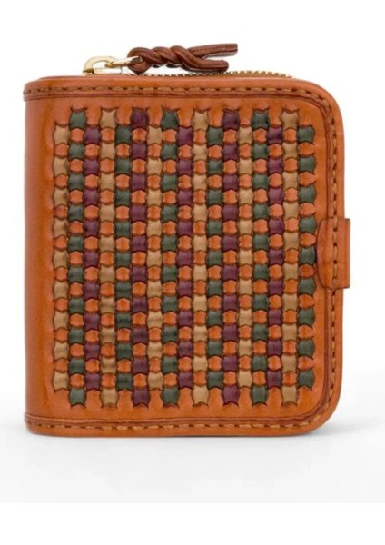 Kadın Fermuarlı ve Çıt Çıt Kapamalı El Yapımı Cüzdan (Maru)