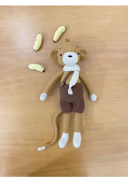 Amigurumi Maymun Sevimli Uyku Arkadaşı ve Oyun Arkadaşı Organik Oyuncak fiyatları