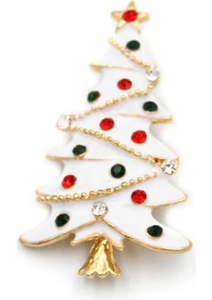 Ieg Yılbaşı Ağacı Broş - Beyaz