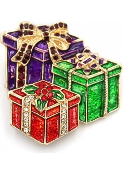 Ieg Hediye Kutusu Broş - Çok Renkli fiyatları