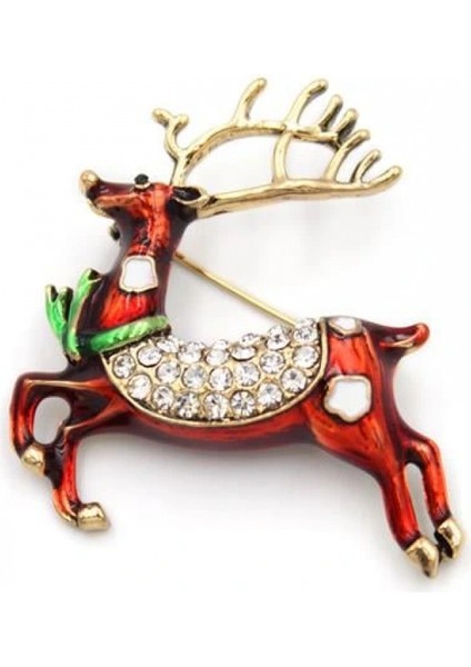 Ieg Geyik Broş - Kırmızı fiyatları