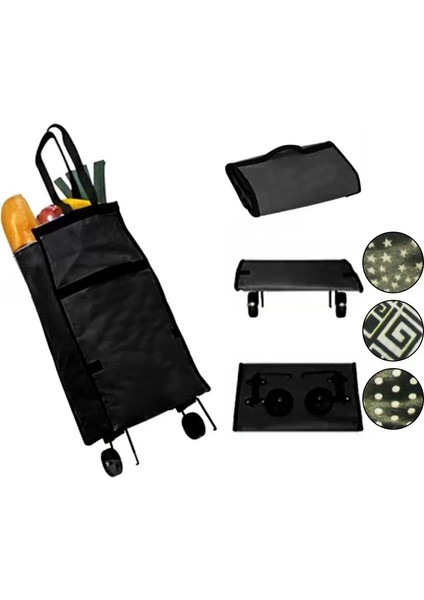 Portatif Katlanabilir Pazar Arabası 75X35