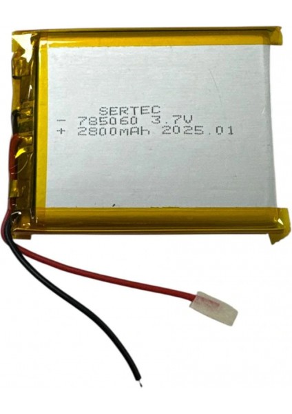 785060 3.7V 2800mAh Li-Polymer Pil Devreli/1.5A