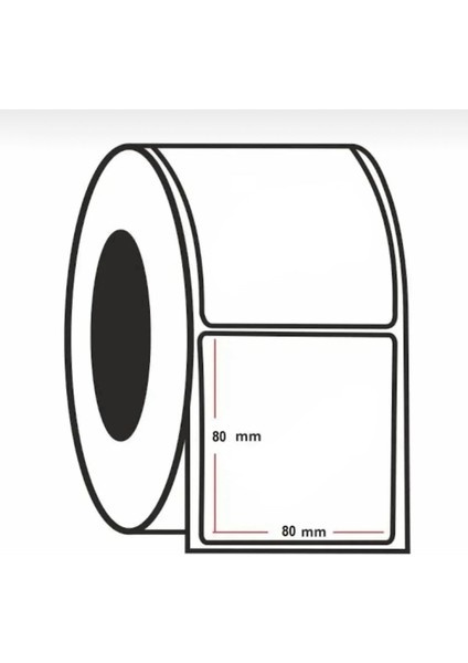 Boş Yapışkanlı Termal Etiket 80MM x 80MM