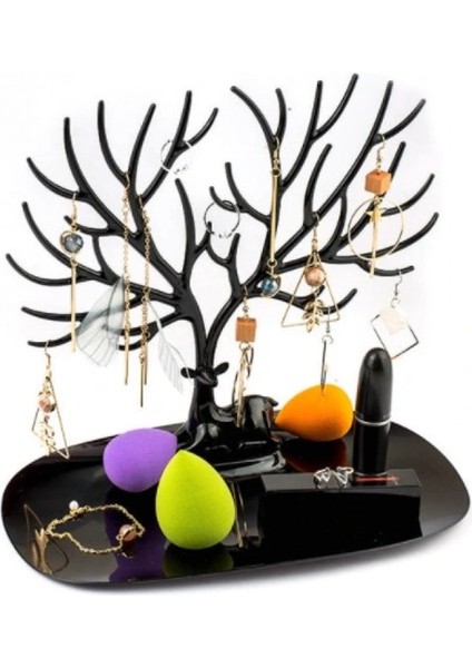 Siyah Geyik Tasarımlı Takı Mücevher Standı (4887)