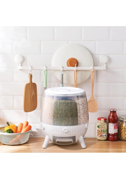 6 Bölmeli 360 Derece Dönebilen 6 Lt Bakliyat Organizeri (4887)