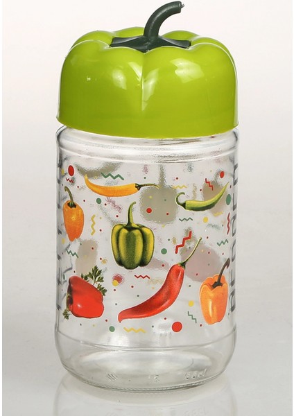 İEG Biber Desenli Kavanoz 660 Cc -BD660