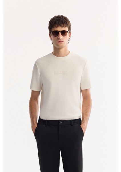 Erkek Siyah Yanı Lastikli Viskon Karışımlı Slim Fit Chino Pantolon A52Y3053