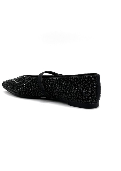 Nani (Park Moda) Taşlı Kadın Babet Siyah Taşlı fırsatları