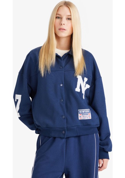 Coool Polo Yaka Baskılı Çıtçıtlı Bomber Ceket F9241AX25WN indirimleri