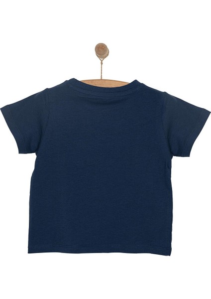 Erkek Bebek Basic Tişört Bisiklet Yaka Kısa Kol Lacivert modelleri