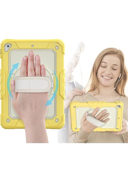 Litae Trend Bfs iPad 5 Air 9.7 Kılıf Strap New Tablet Kapak - Sarı fiyatları