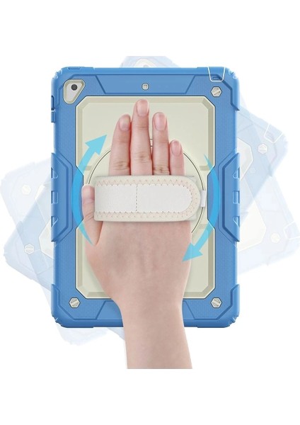 Litae Trend Bfs iPad 5 Air 9.7 Kılıf Strap New Tablet Kapak - Mavi modelleri