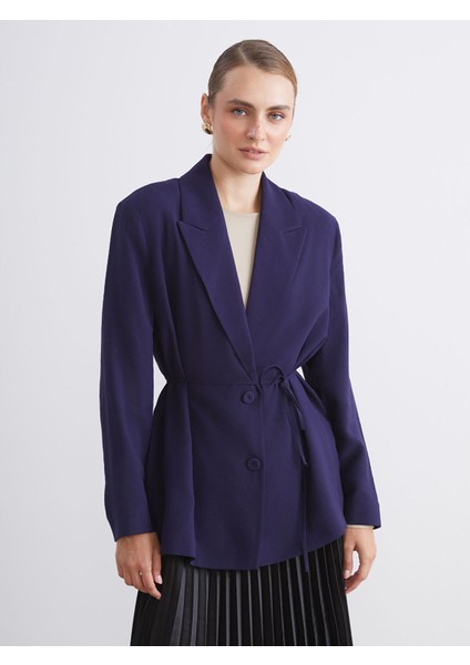 Yeni Sezon Beli Kuşaklı Kadın Blazer Ceket
