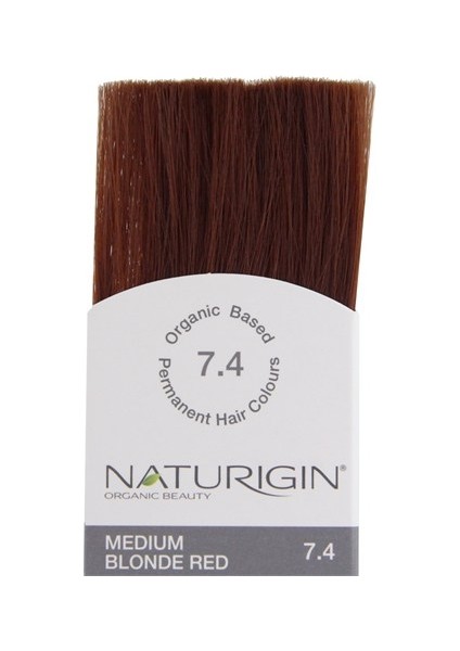 Organik İçerikli Saç Boyası Orta Sarı Kızıl 7.4