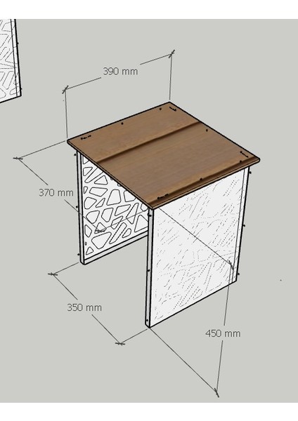 Dekoratif Lazer Kesim Metal 3’lü Zigon Sehpa Takımı fırsatları