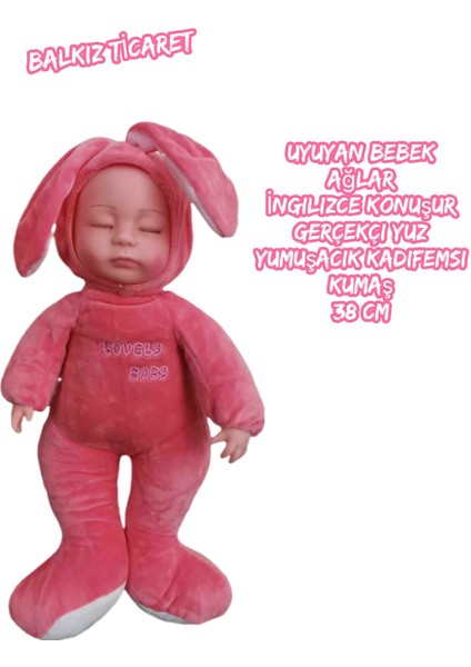 Uyuyan Ağlayan Konuşan Bebek 38 cm